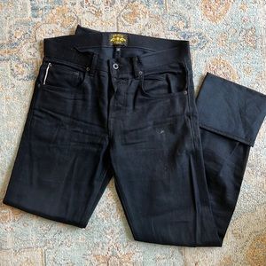 Brave star selvage the true straight 13.5oz ‘onyx’ double black Japan selvage